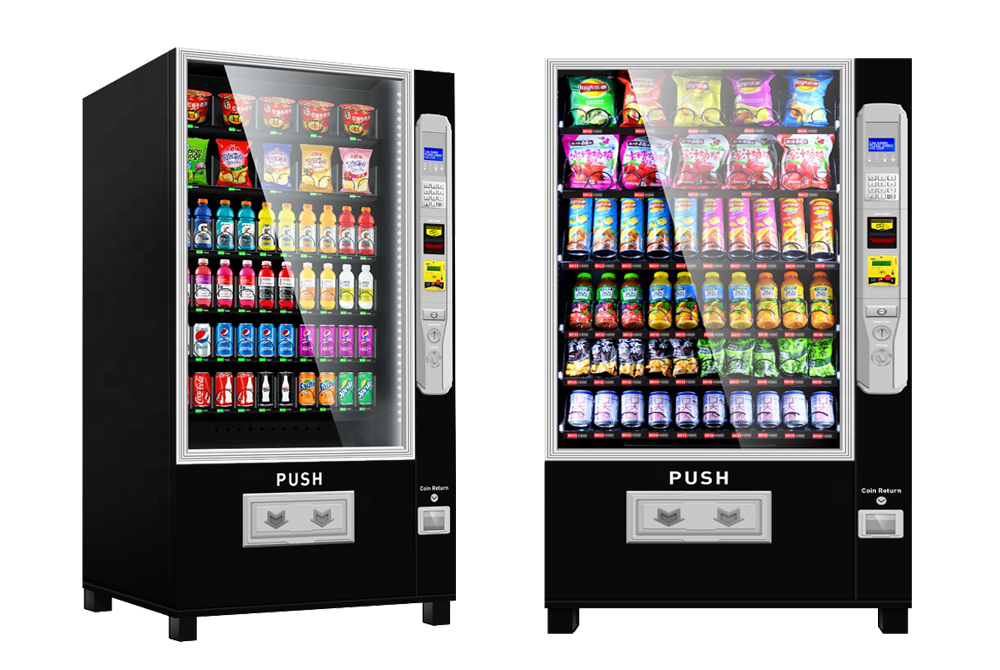 Automatic frozen cold healthy food vending machine and snack food vending m...